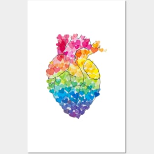 Heart of Hearts (watercolor heart) Posters and Art